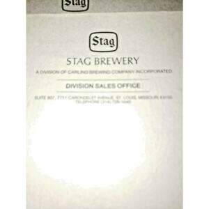 Vintage 2 Stag Beer Belleville Brewery Division Sales " Copy "Office Letterhead